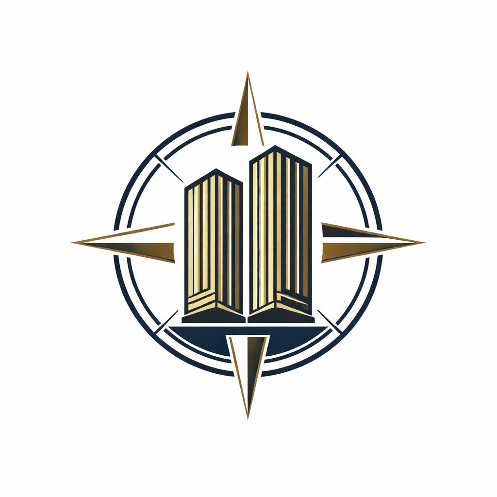 Modern geometric emblem representing custom finish carpentry and architectural wall design in Minneapolis